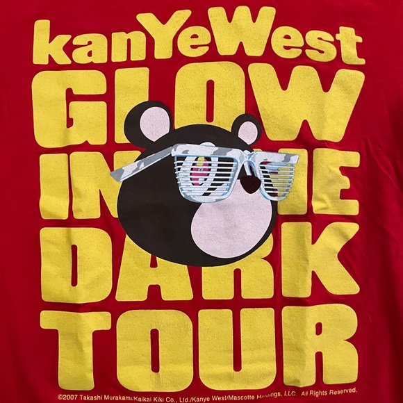 Kanye West Takashi Murakami Glow in the Dark 2007 Tour Graduation Size S RARE - Picture 2 of 5